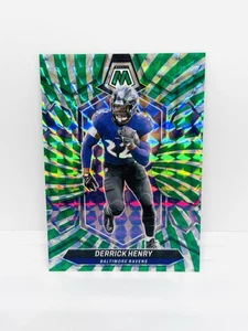 Mosaico Panini 2024 Derrick Henry FOT Green Swirl Prizm 01/13 Ravens #16 - Imagen 1 de 2