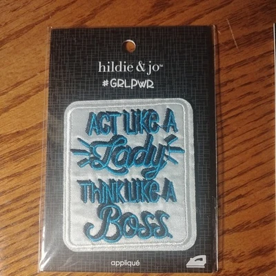Hildie & Jo Brand GRLPWR Act Like A Lady Think Like A Boss Patch Applique 2x3" - Image 1 of 2