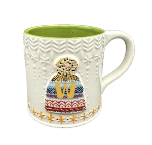 Anthropologie Bundled Up Monogram Mug Letter W Winter Hat - Picture 1 of 11