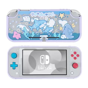 GeekShare Custodia Protettiva per Nintendo Switch Lite Slim Rigida Shark Party - Foto 1 di 8