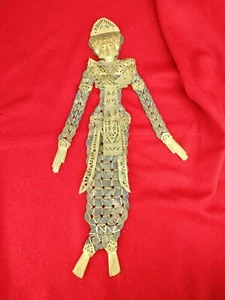Personnage Asiatique ,Fait en Pièces de Monnaie et Bois Doré, Mobile Ancien. - Imagen 1 de 7
