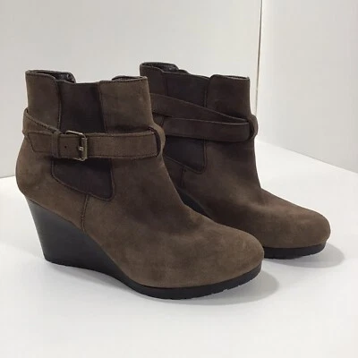 Ralph Lauren Yasline коричневый замшевый кожаный на танкетке ботинок женщин размер 6,5B - Изображение 1 из 4