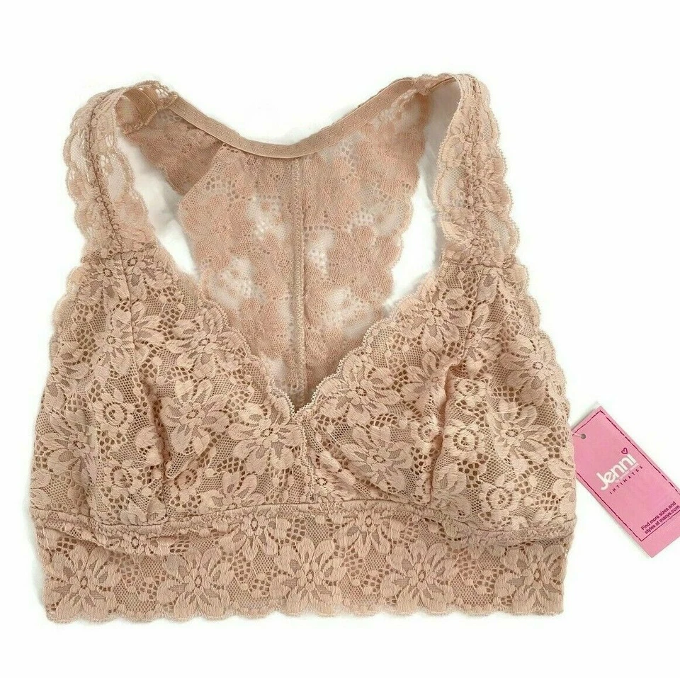Jenni by Jennifer Moore Women's Lace Racerback Bralette Chai - Image 1 of 1