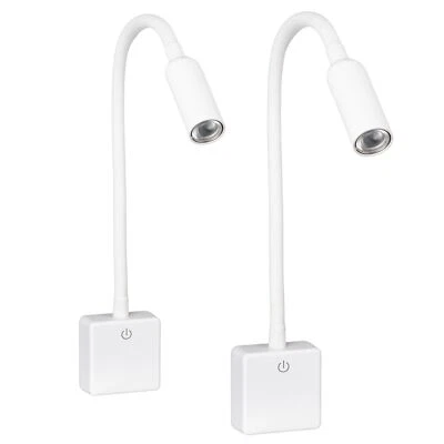 2x LED Steckdosenlampe dimmbar Steckerlampe 4W flexibel Leselampe Leuchte SEBSON - Bild 1 von 4