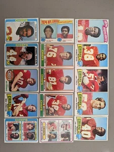 Kansas City Chiefs Team Lot Of 15 Cards Topps 1970's NFL Football - Picture 1 of 4