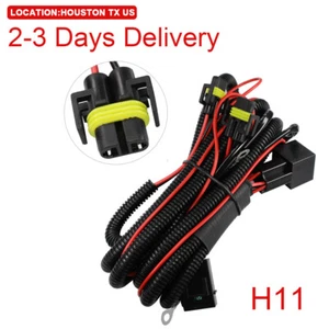 US Location H11 Relay Wiring Harness Switch ON/OFF HID Conversion Kit H9 H8 DRL - Picture 1 of 11