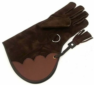 Falconry Glove Leather Bird Handling Glove Suede Leather Falconry Glove - Picture 1 of 4