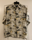 Nice Green Bruno Hawaiian Style Shirt. Palm Trees & Island Sz L. Soft