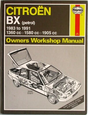 Haynes - Citroen BX (Benzina) / 1983 A 1991 / Proprietari Manuale Officina - Immagine 1 di 4