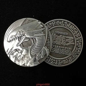 Yu-Gi-Oh! Anime Blue-Eyes White Dragon Relief Coin Metal Coin Collection Gift - Picture 1 of 17