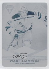 2011-12 Panini Titanium Printing Plate Cyan 1/1 Carl Hagelin #118 Rookie RC 0c3