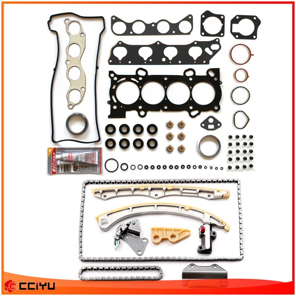 ✅Juego de juntas de culata y kit de cadena de distribución para Honda CR-V 2007 2008 2009 elemento 2,4 L Foto 1 de 4