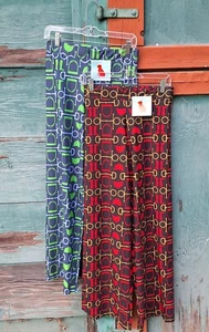Haley & The Hound Casual Pant English Bit & Irons Print Wide Leg-Clearance - Picture 1 of 3