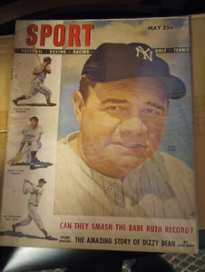 Vintage 1948 Sport Magazine Babe Ruth Yankees HOF - Picture 1 of 2