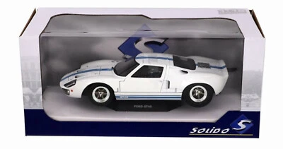 Ford GT40 MKI Bianco Strisce Blu 1968 Solido S1803002 1:18 GT 40 - Immagine 1 di 4