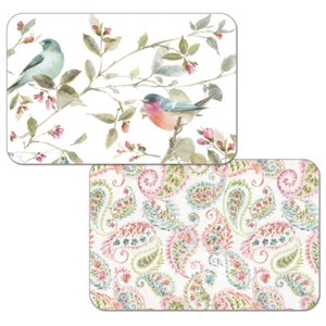 Beautiful Romance Vinyl Reversible Placemats Set of Four - Bild 1 von 2