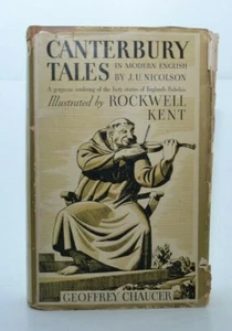 CANTERBURY TALES by Geoffrey Chaucer Illustrated by Rockwell Kent, Vintage 1934 - Picture 1 of 12