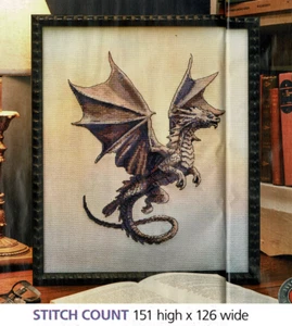 FLYING DRAGON CROSS STITCH PATTERN ONLY EQ - PRS - Picture 1 of 1