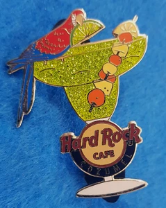 COZUMEL MEXICO MARGARITA GLASS PARROT LIME COCKTAIL DRINK Hard Rock Cafe PIN LE - Picture 1 of 1