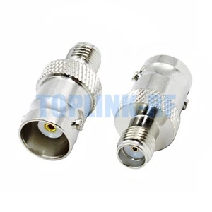 10x SMA Female Jack to BNC Female Jack Straight RF Adapter Coax Connector Radio - Zdjęcie 1 z 5