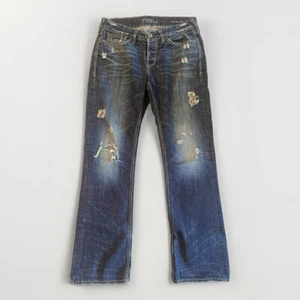 Vintage Guess Premium Falcon Jeans M 32 X 32 Boot Cut Distressed Y2K Button Fly - Picture 1 of 17