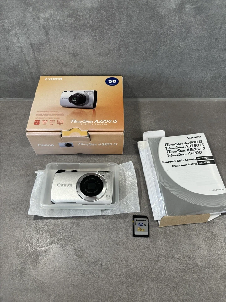 Canon Powershot A3300 IS nie ausgepackt! New Old Stock! Getestet! Wie neu! - Bild 1 von 4