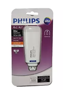 Philips PL-C/T LED Bulb 4 Pin Soft White 26W Replacement 10.5 W 1200 Lumen - Picture 1 of 6