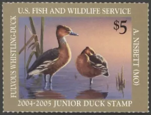 2004 US Scott# JDS12 - $5 Furious Whistling Duck - Junior Duck Stamp MNH - Picture 1 of 1