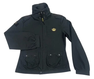 Chaqueta negra Adidas Missy Elliott Respect Me corona dorada cuello alto 2008 talla 14 - Imagen 1 de 18