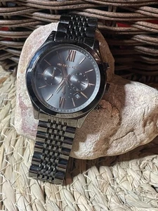 Herrenuhr Michael Kors 8318 Gunmetal/Roségold 6&12 römische Ziffern Gr.7 Min Mark - Bild 1 von 15