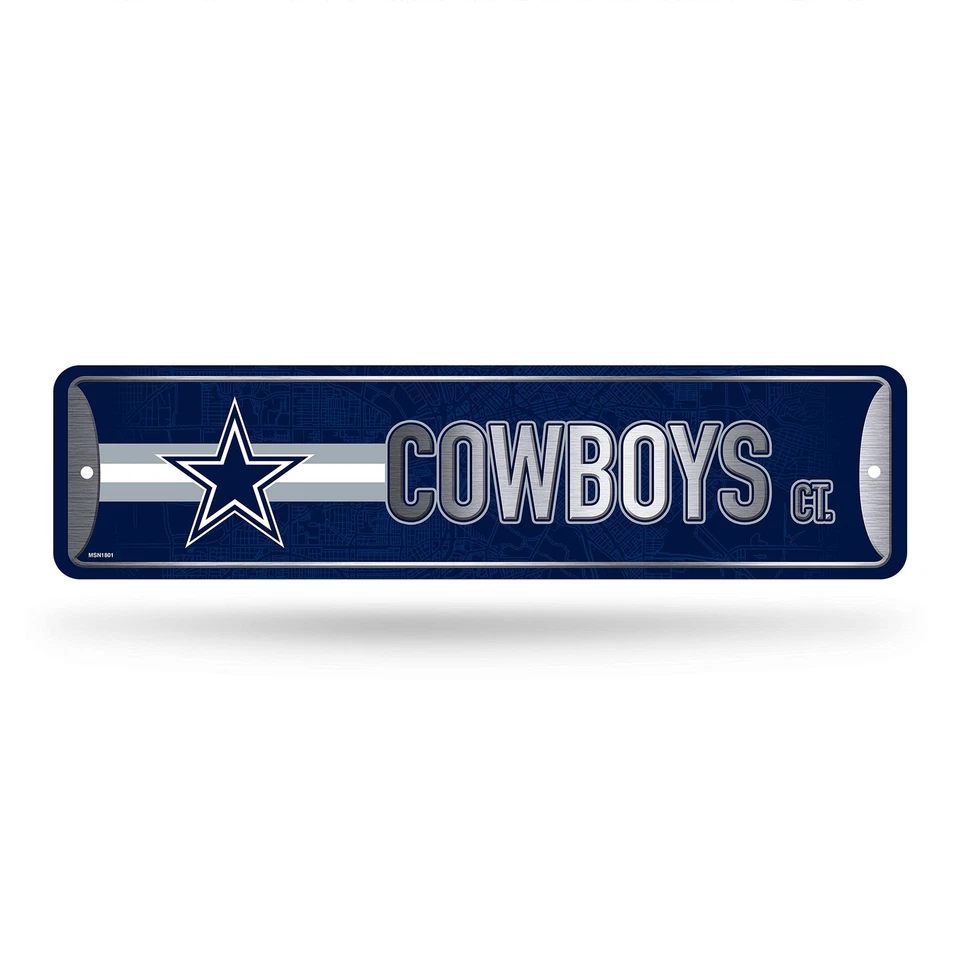 Letrero de calle de metal para decoración del hogar de los Dallas Cowboys de la NFL (4" X 15") - Ideal para el hogar,... Foto 1 de 4