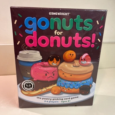 Gonuts for Donuts "The Pastry Picking Card Game" Gamewright Family Fun Edades 8+ Foto 1 de 4