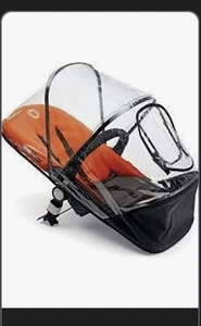 Bugaboo Cameleon 3 High Performance Rain Cover ONLY, Clear & Black; closure flap - Picture 1 of 2