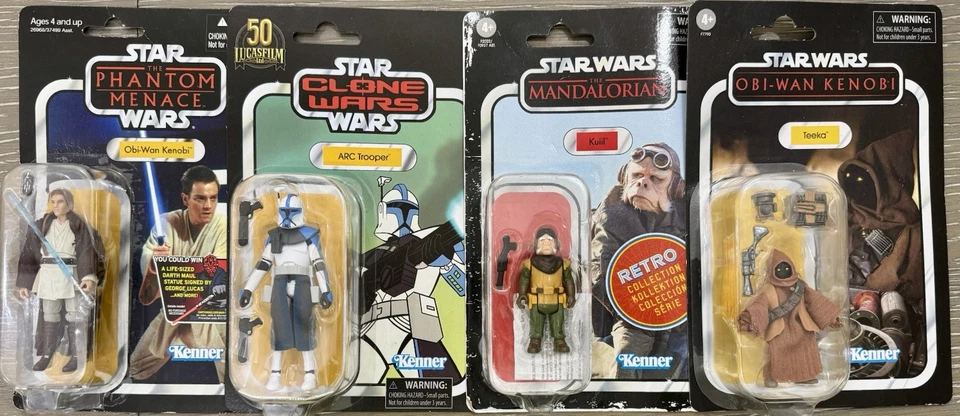 Star Wars Vintage Coleção MANDALORIAN Lote de 4 Retro Kuill Obi-One ARC Troop - Imagem 1 de 4