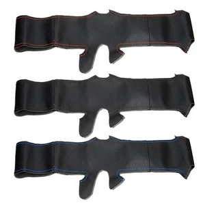Protector de cubierta de volante de cuero negro apto para Honda Civic 8th MK8 nuevo - Imagen 1 de 9