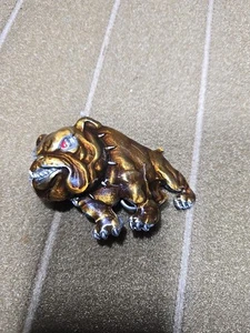 1992 Siskiyou Bergamot Belt Buckle British BULLDOG 3.5" Pewter USA Junk Yard Dog - Picture 1 of 3
