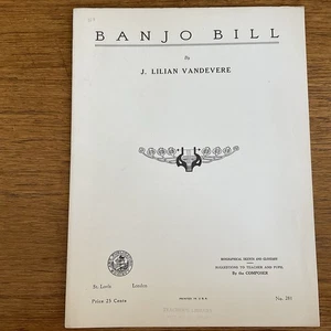 Banjo Bill~Lilian Vandevere~syncopation~200 Series~#281~Art Publication Society - Picture 1 of 3