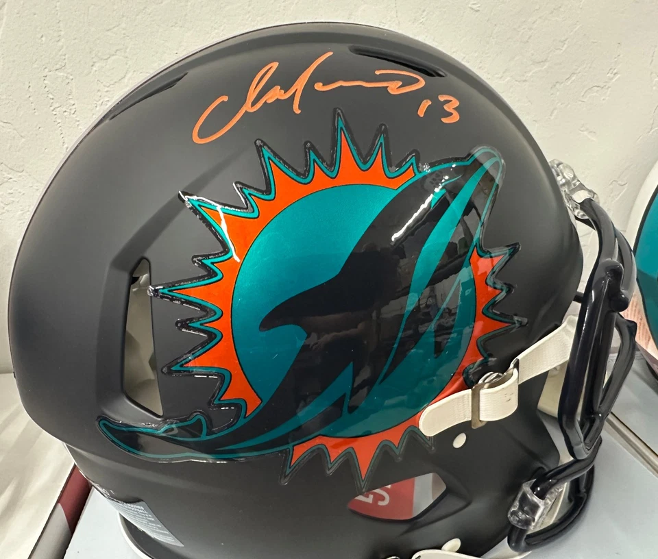 Auténtico casco Beckett Dan Marino firmado automático F/S 2025 Rivalries Speed Foto 1 de 1