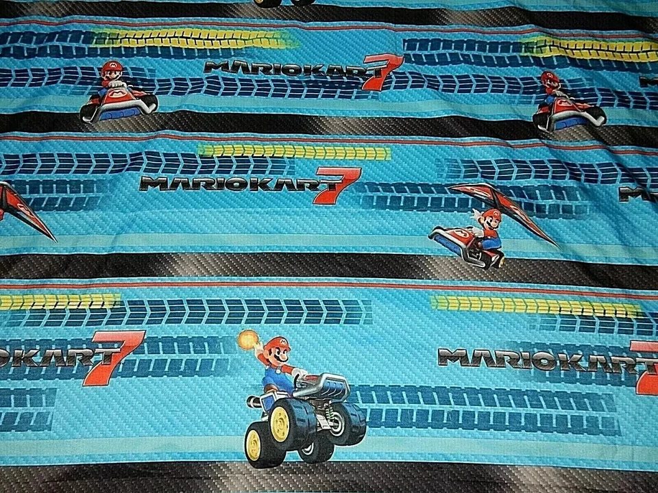 9F!ВАУ! Простыня плоская из микрофибры Nintendo MARIO KART 7 {Fabric} - Изображение 1 из 2