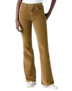 Levi's 726 Flare Corduroy Jeans Pants Size 27x32 Women's Brown Mid Rise Nwt - Picture 1 of 11