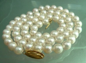 NEW $2450 MIKIMOTO BLUE LAGOON 14K PRINCESS LENGTH 18'' 6.5MM PEARL NECKLACE - Picture 1 of 17