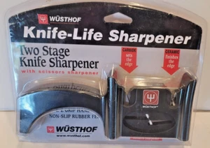 Nuevo afilador de dos etapas Wusthof Knife-Life tijeras izquierda derecha carburo cerámico - Imagen 1 de 5