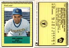 Juan Cabrera 1991 Classic Best Beloit Brewers #13 Card *AutographDen*