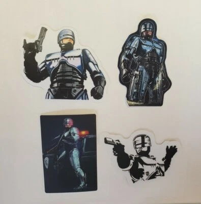 LOTE COM 4 ADESIVOS VINTAGE ROBOCOP **EM TODO O MUNDO 🌐 FRETE ** - Imagem 1 de 4