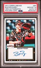 2011 Topps Lineage Buster Posey 1952 AUTOGRAPHS, DUAL PSA 10 & AUTO 10, POP 1