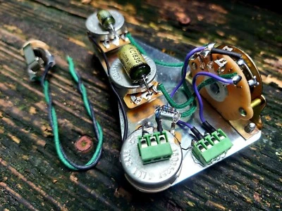 Arnés de cableado Strat HH sin soldadura CTS 525k ollas tapas ERO roble Grigsby interruptor 3/w Foto 1 de 4