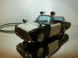 ICHIKO JAPAN TIN TOY FORD TAUNUS POLITIE - DUTCH POLICE L23.0cm - Imagen 1 de 12