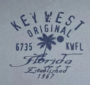 Comfort Colors T Shirt Mens Size Medium Gray Long Sleeve Key West FL Graphic - Picture 1 of 7