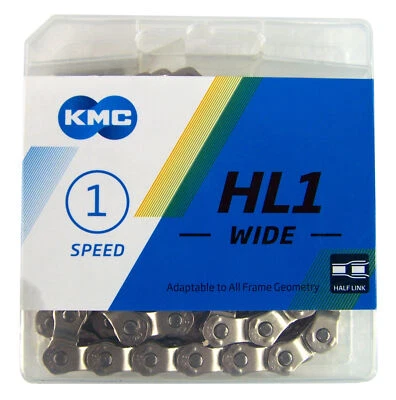 KMC HL1 Wide Half Link Kette - Halbglieder Kette - 1/2 x 1/8 BMX Nabenschaltung