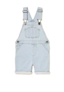 Wonder Nation Boys Size 2T Stretch Knit Denim Shortalls New with Tags - Picture 1 of 3